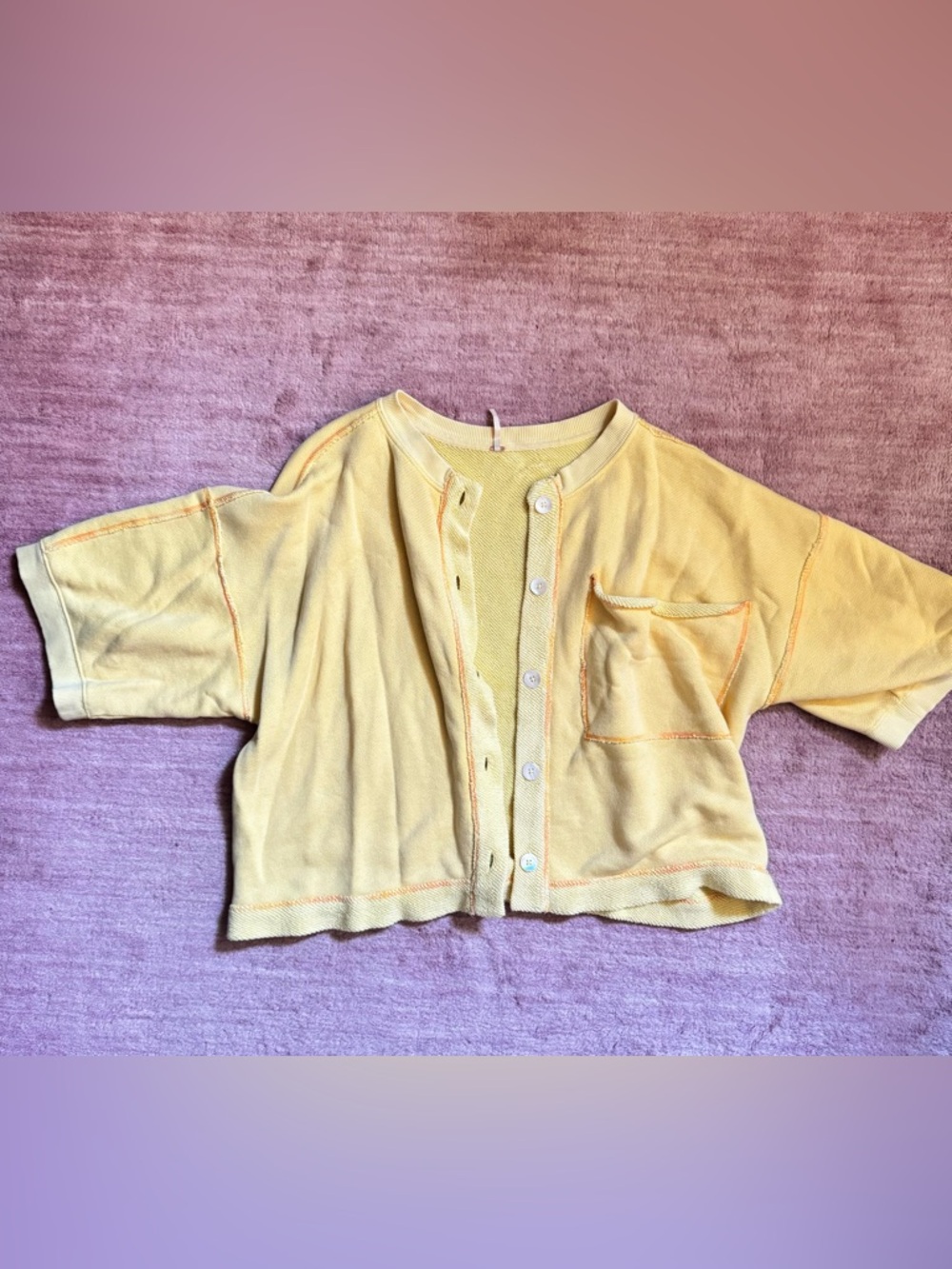 Women’s Terry Cloth Short Sleeved Cardigan